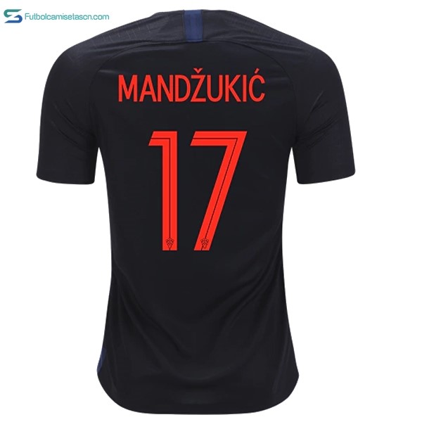 Camiseta Croatia 2ª Mandzukic 2018 Azul